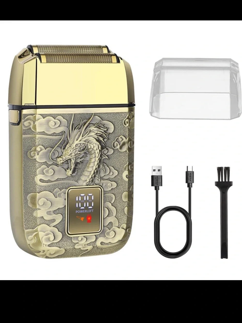 Men’s Portable Foil Shaver Trimmer Battery Powered USB Rechargeable LED Display